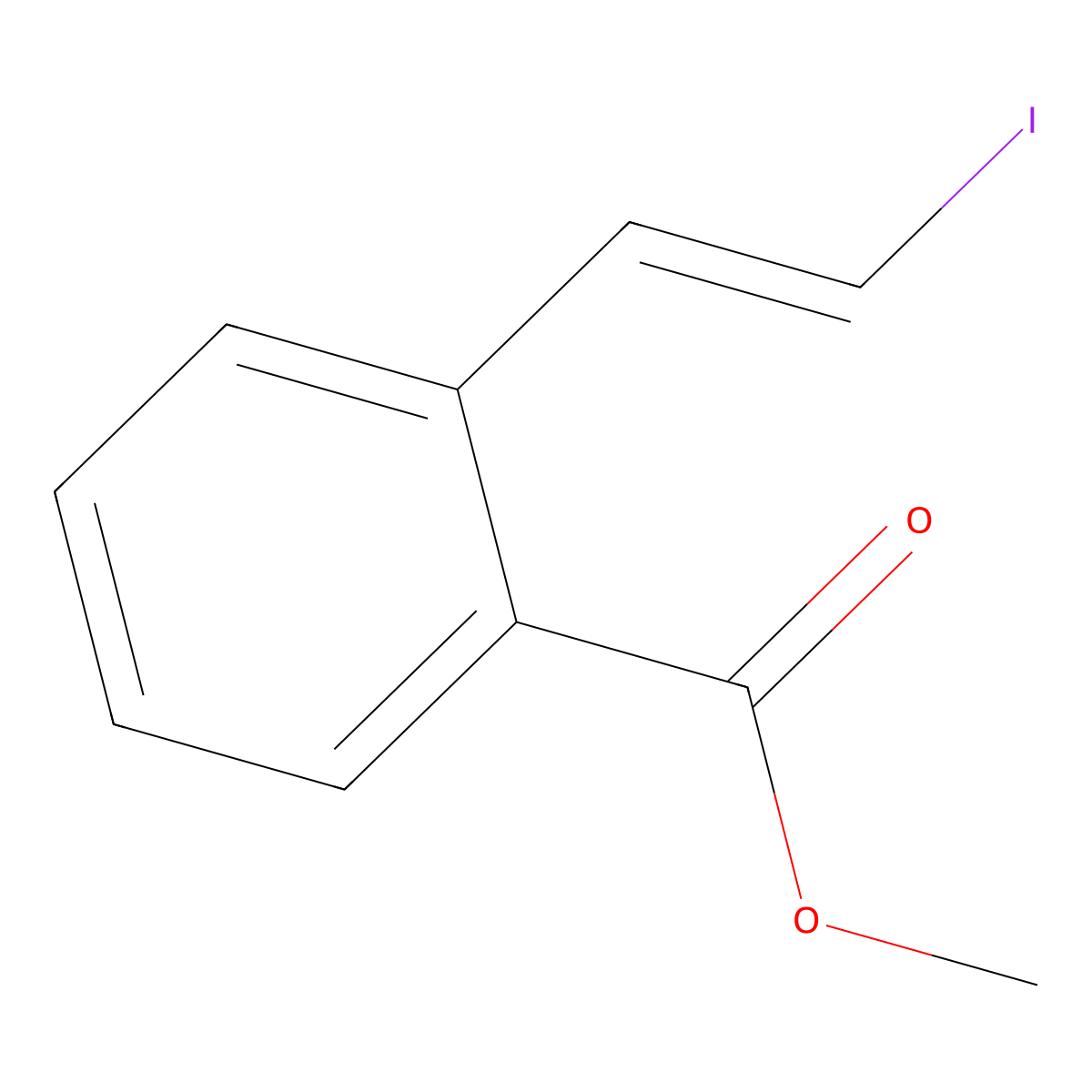 Methyl 2-(2-iodovinyl)benzoate molecular structure, CAS 1287212-33-2