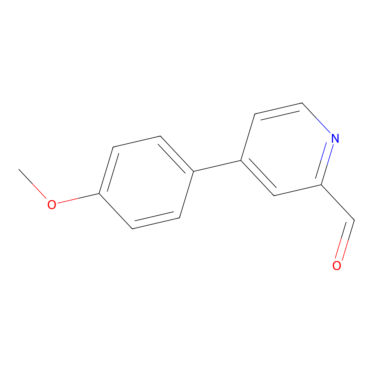 4-(4-Methoxyphenyl)pyridine-2-carbaldehyde molecular structure, CAS 1287217-25-7