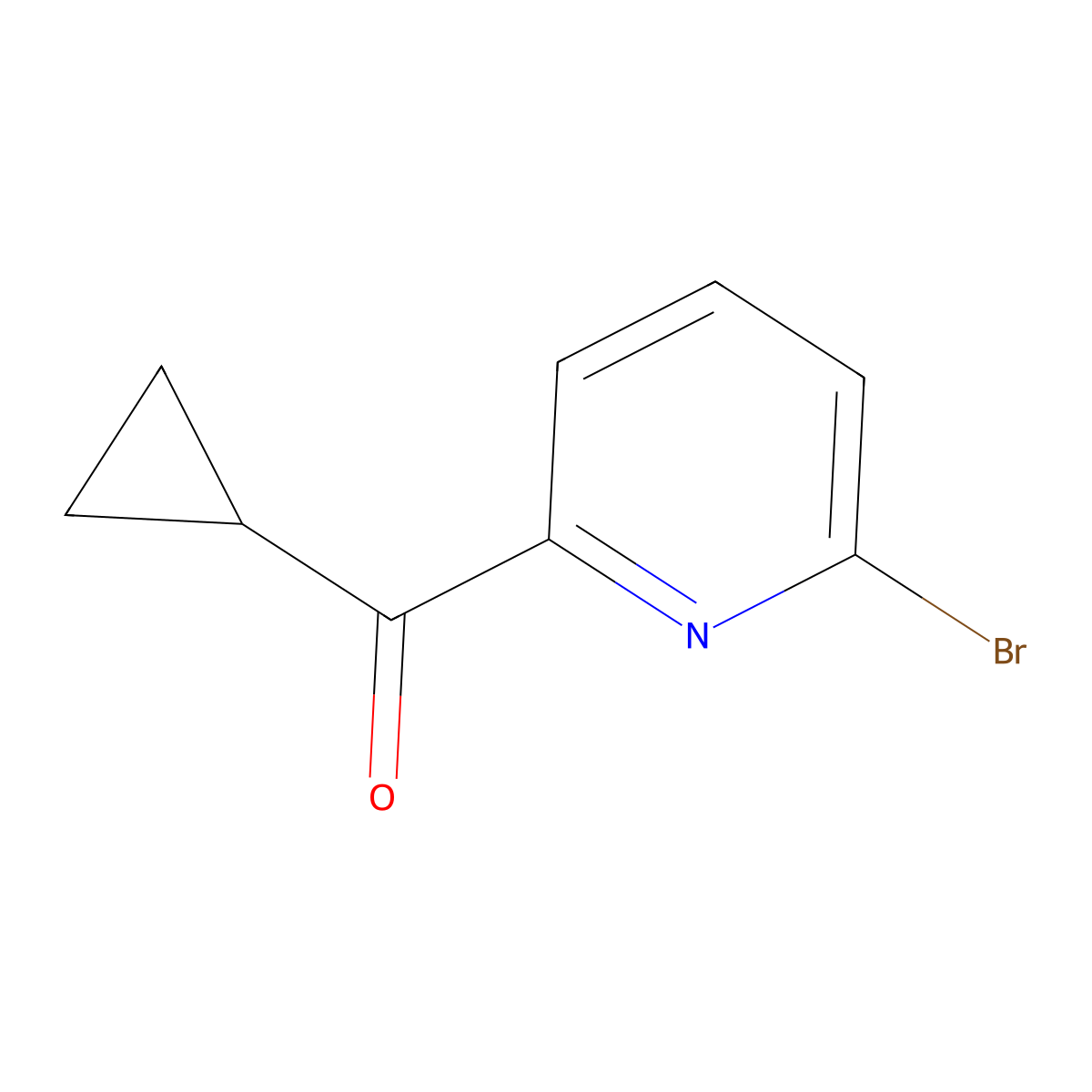 (6-Bromopyridin-2-yl)(cyclopropyl)methanone molecular structure, CAS 1287217-34-8
