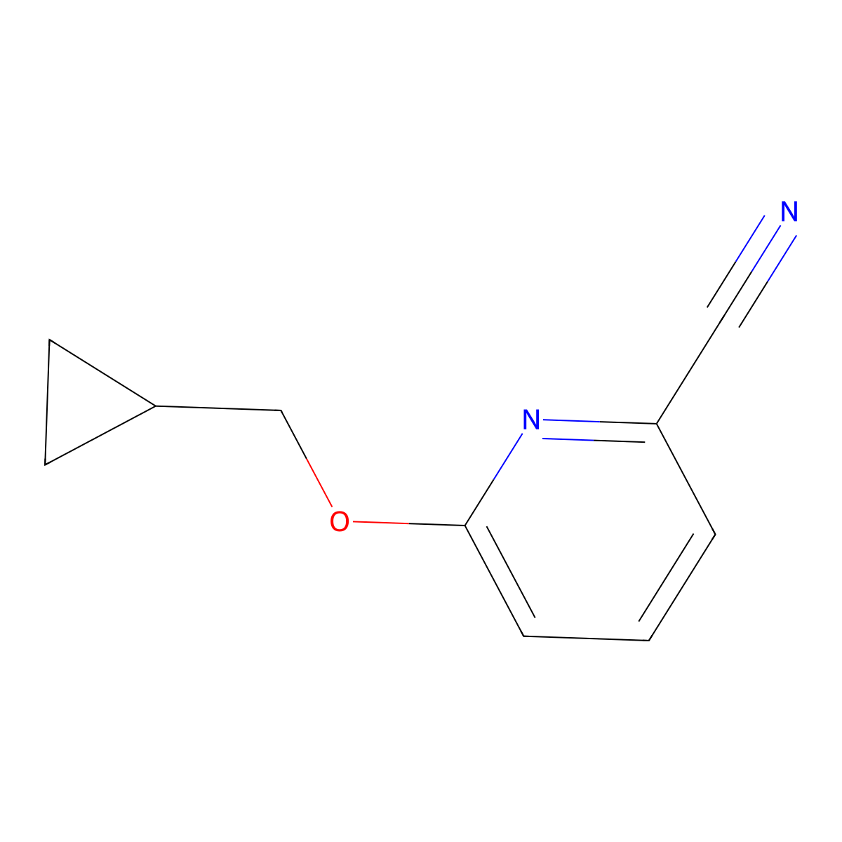 6-(Cyclopropylmethoxy)pyridine-2-carbonitrile molecular structure, CAS 1287217-61-1