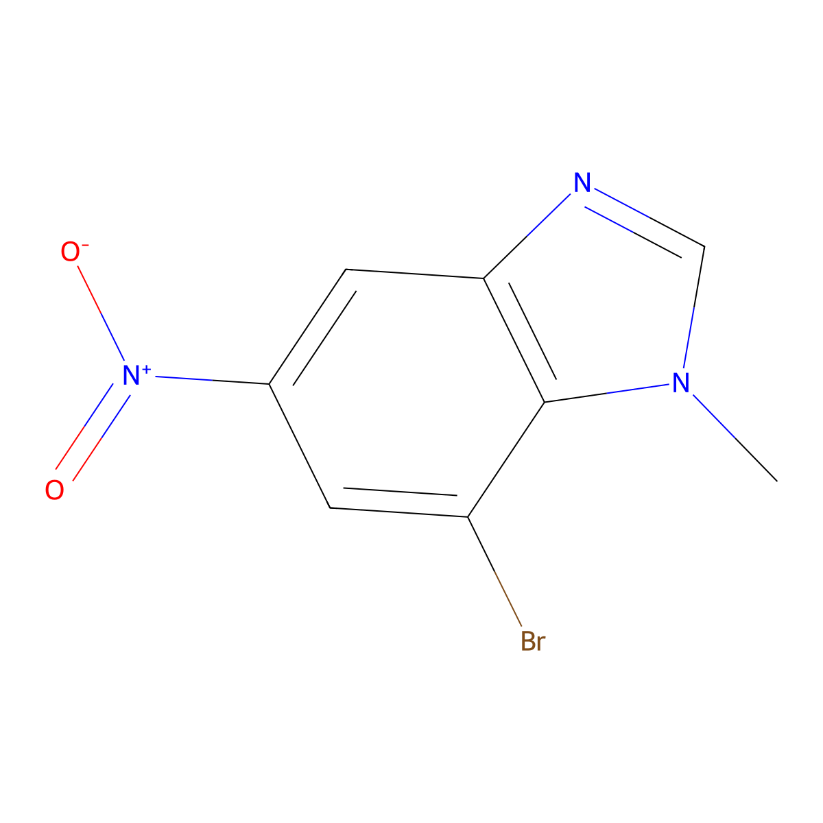 7-Bromo-1-methyl-5-nitro-1H-benzimidazole molecular structure, CAS 1287217-72-4