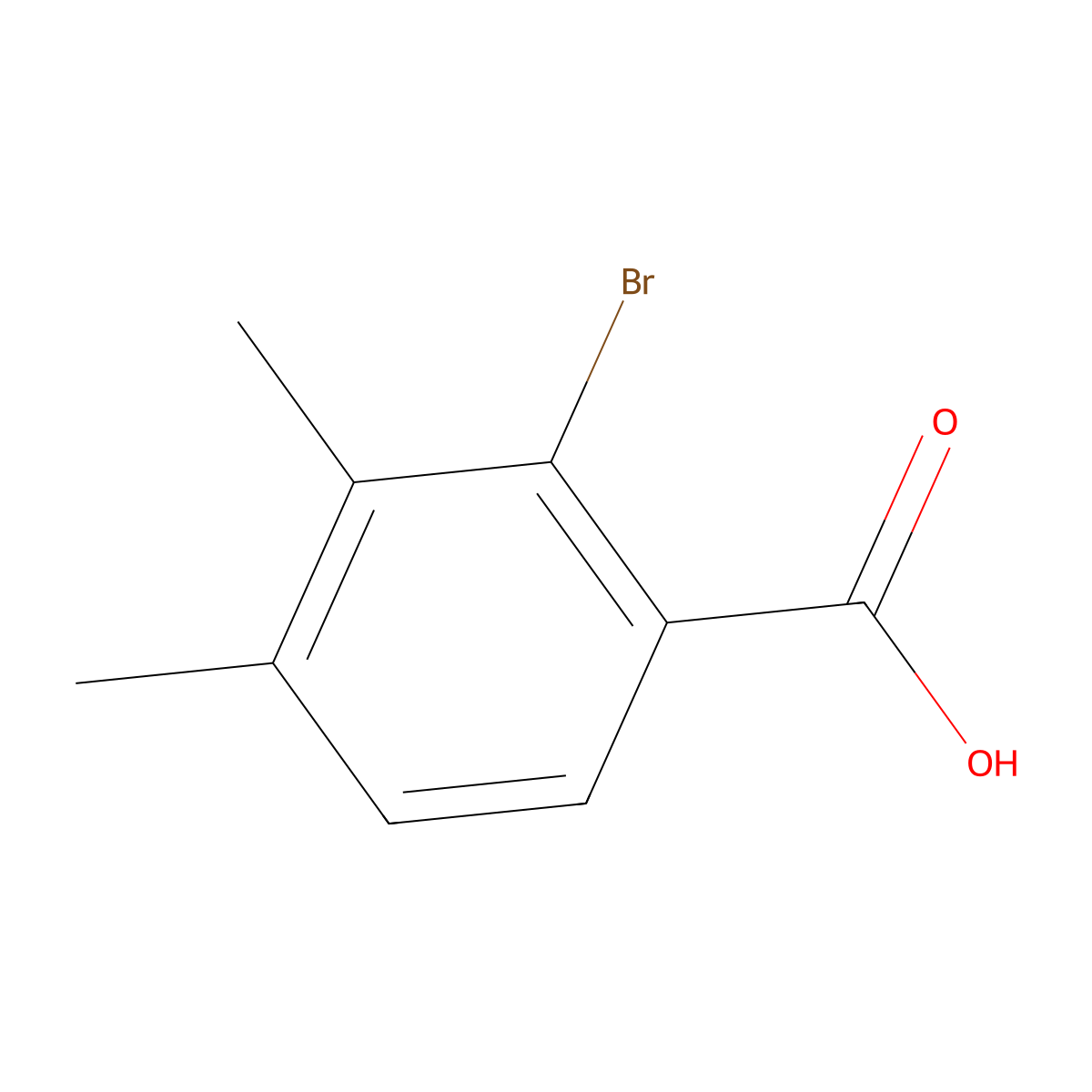 2-Bromo-3,4-dimethylbenzoic acid molecular structure, CAS 1287217-77-9
