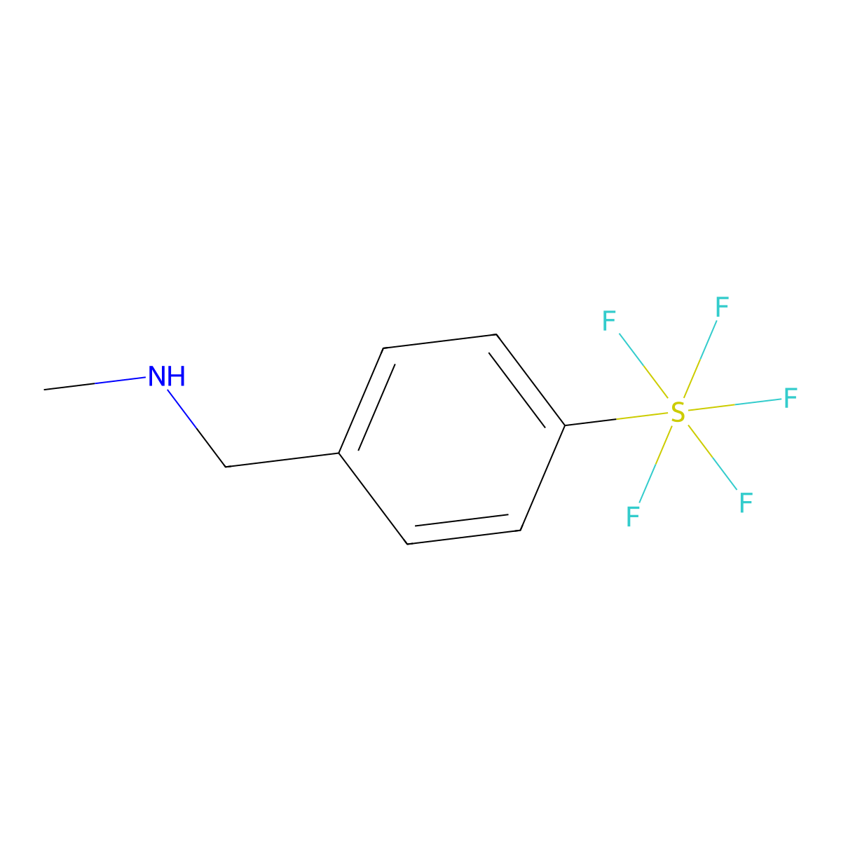 N-Methyl-N-[4-(pentafluorosulfanyl)benzyl]amine molecular structure, CAS 1287217-84-8