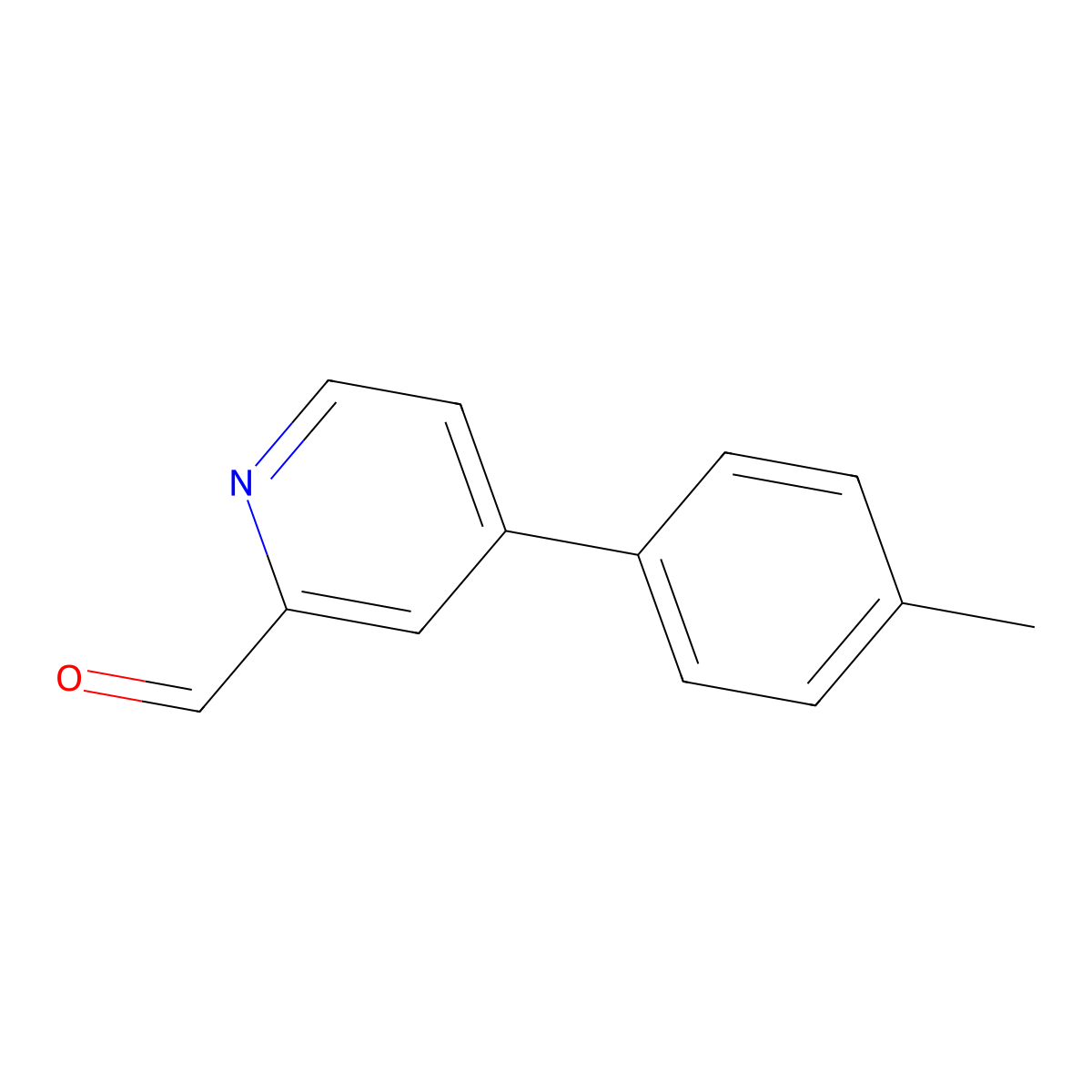 4-(4-Methylphenyl)pyridine-2-carbaldehyde molecular structure, CAS 1287218-05-6