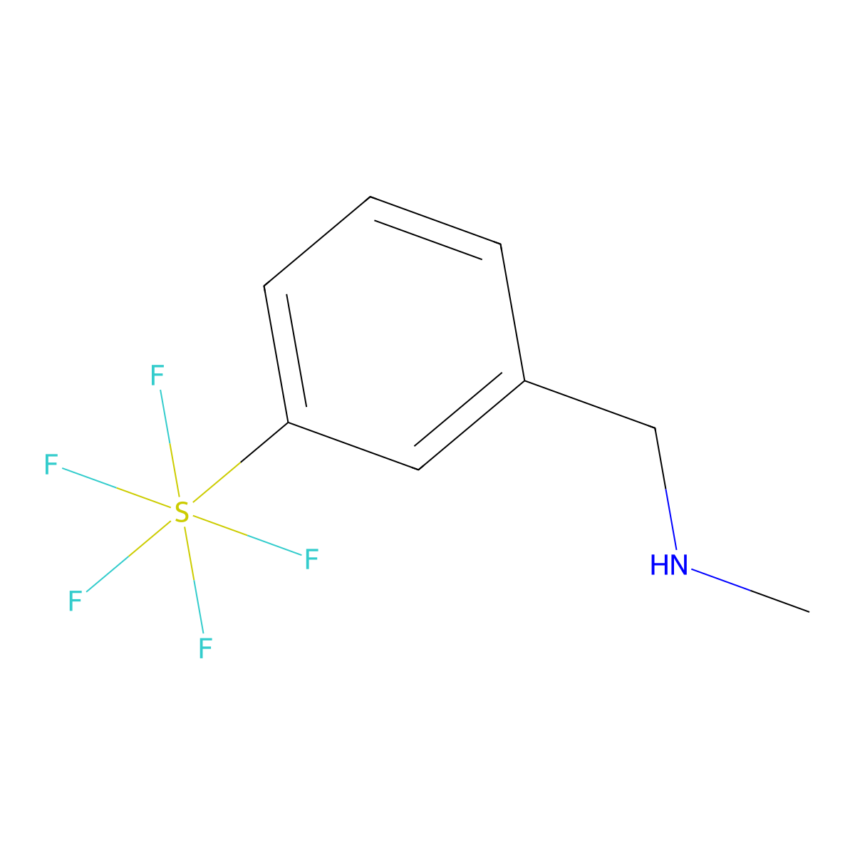 N-Methyl-N-[3-(pentafluorosulfanyl)benzyl]amine molecular structure, CAS 1287218-09-0