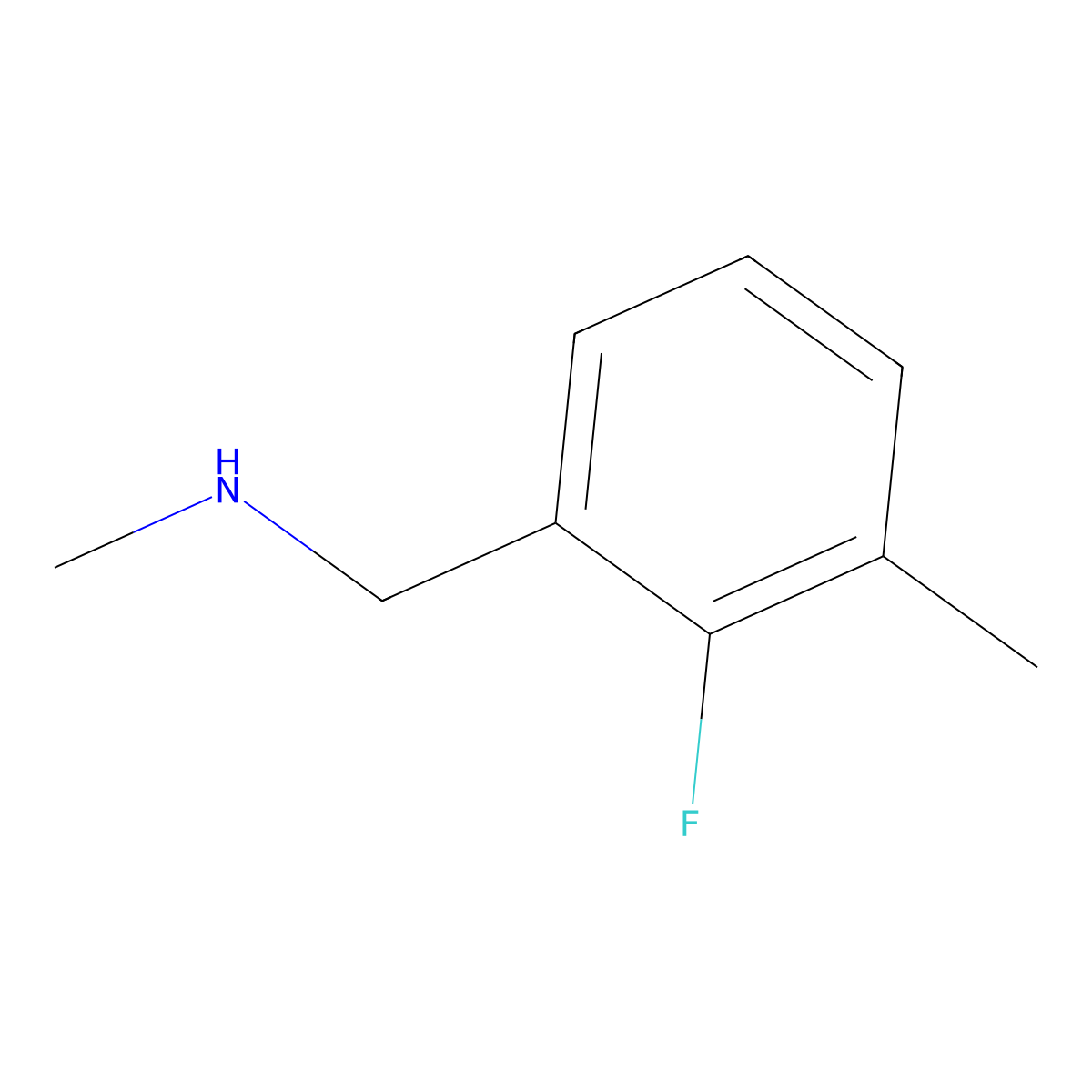 N-(2-Fluoro-3-methylbenzyl)-N-methylamine molecular structure, CAS 1287218-16-9