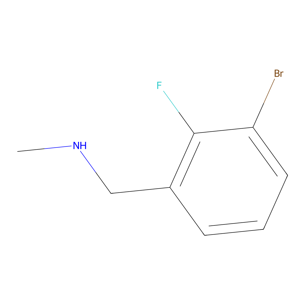 N-(3-Bromo-2-fluorobenzyl)-N-methylamine molecular structure, CAS 1287218-19-2