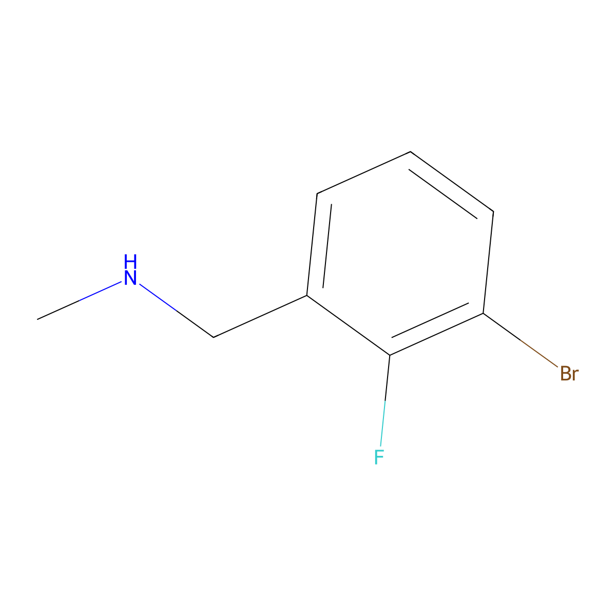 N-(3-Bromo-2-fluorobenzyl)-N-methylamine molecular structure, CAS 1287218-19-2