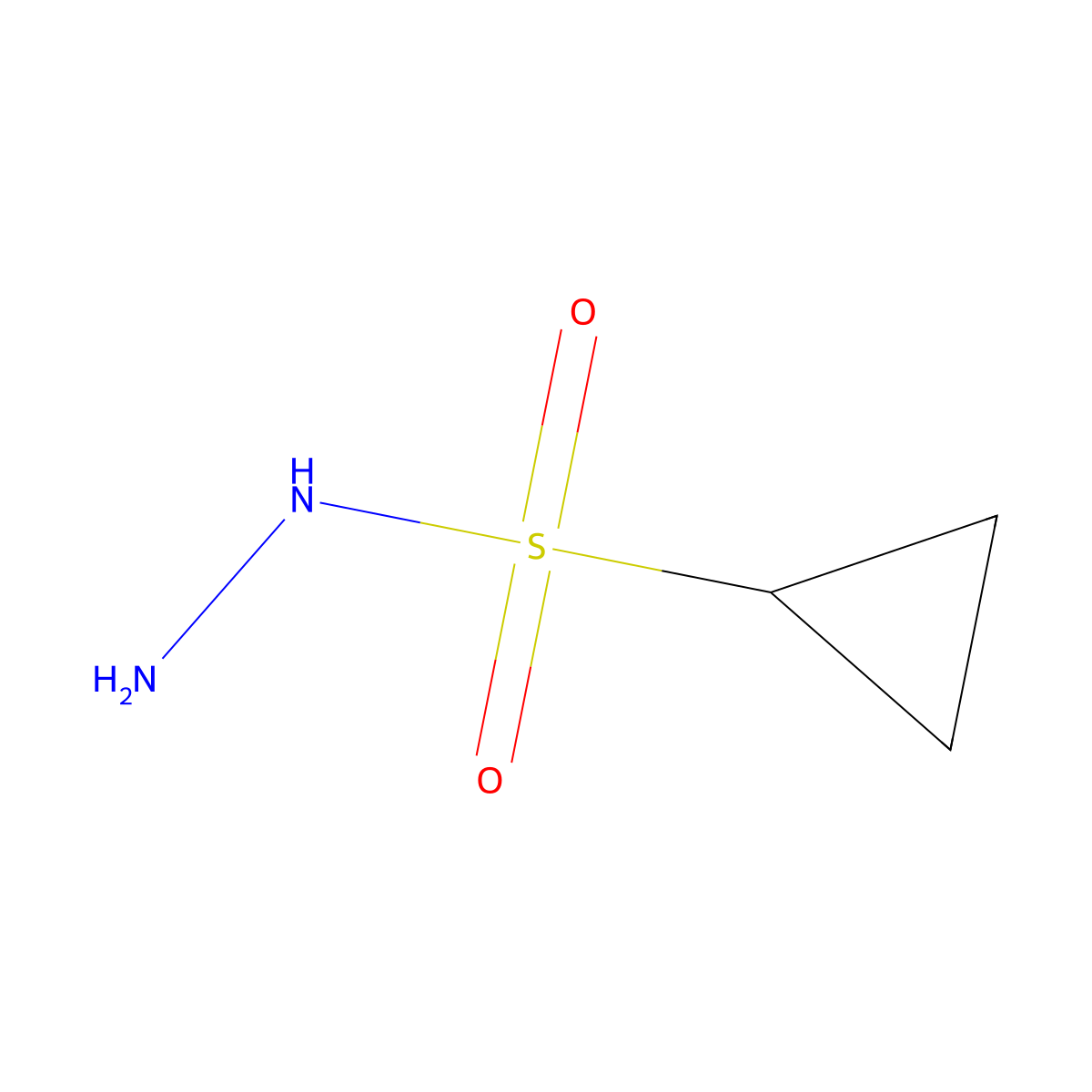 Cyclopropanesulfonohydrazide molecular structure, CAS 1287218-36-3