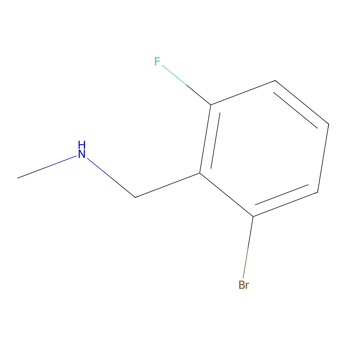 N-(2-Bromo-6-fluorobenzyl)-N-methylamine molecular structure, CAS 1287218-39-6