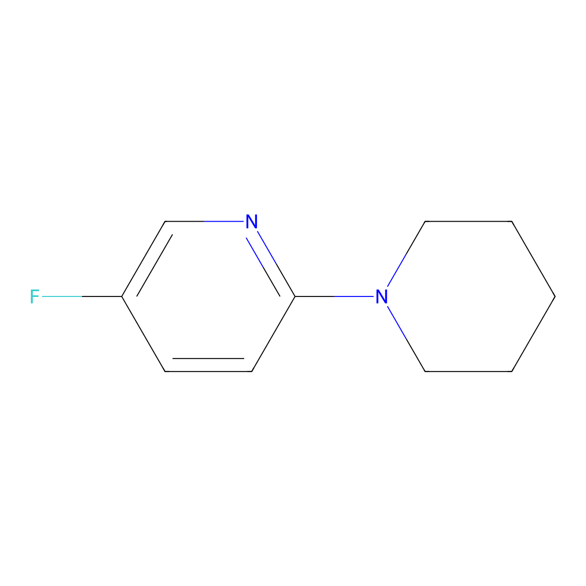 5-Fluoro-2-(piperidin-1-yl)pyridine molecular structure, CAS 1287218-71-6