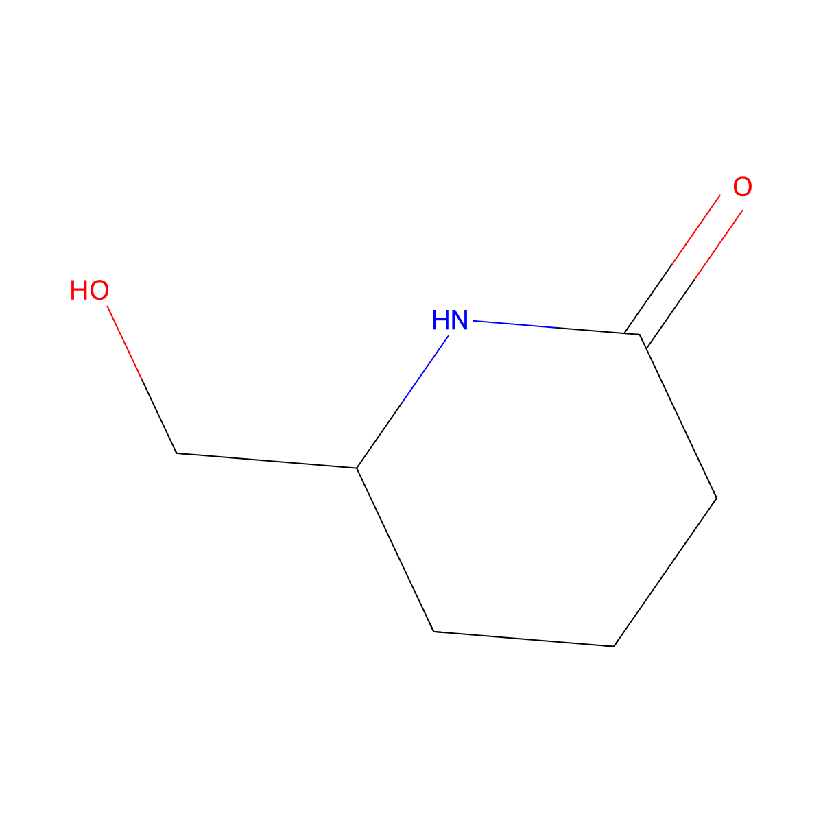 (S)-6-(Hydroxymethyl)piperidin-2-one molecular structure, CAS 128726-47-6
