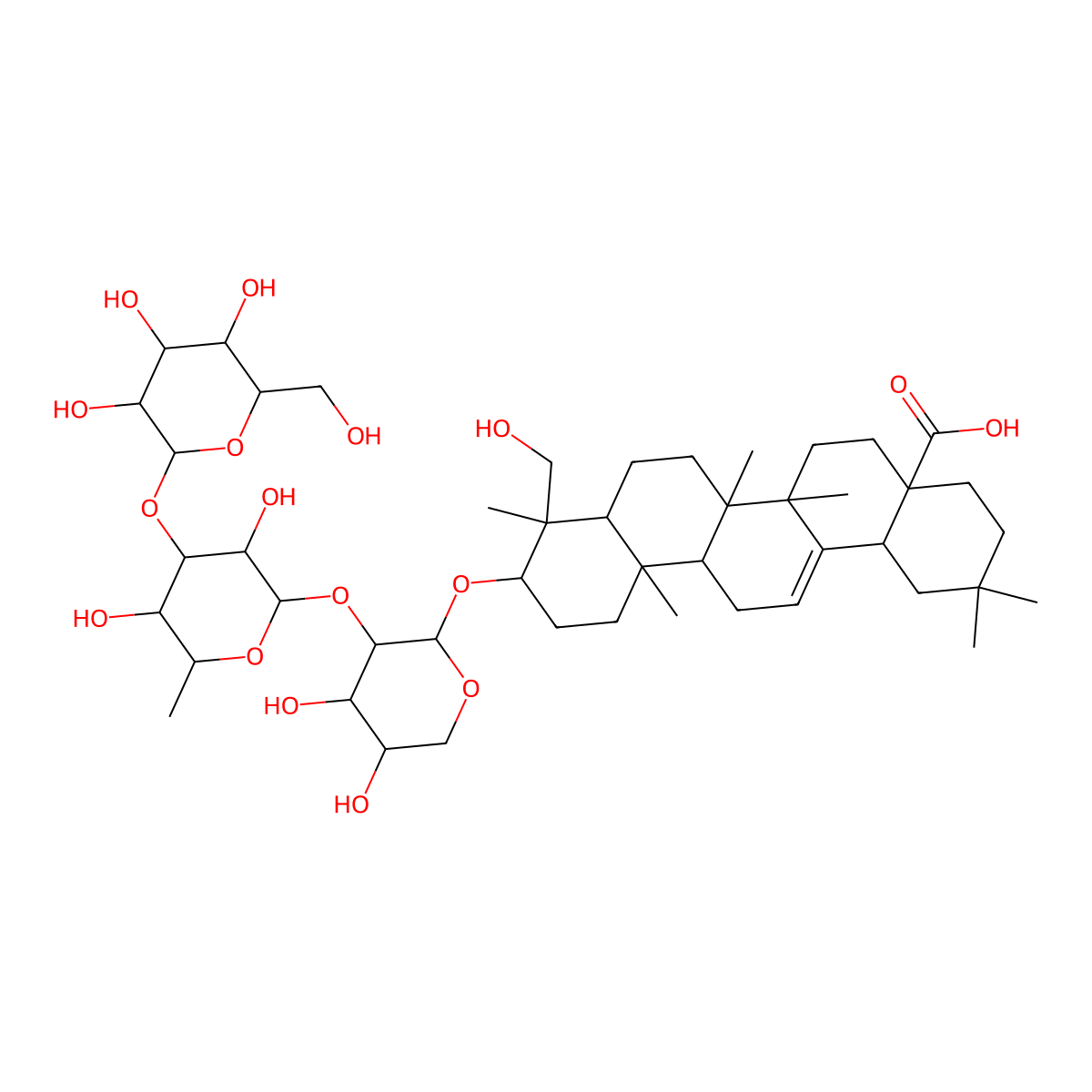 Kalopanaxsaponin H molecular structure, CAS 128730-82-5