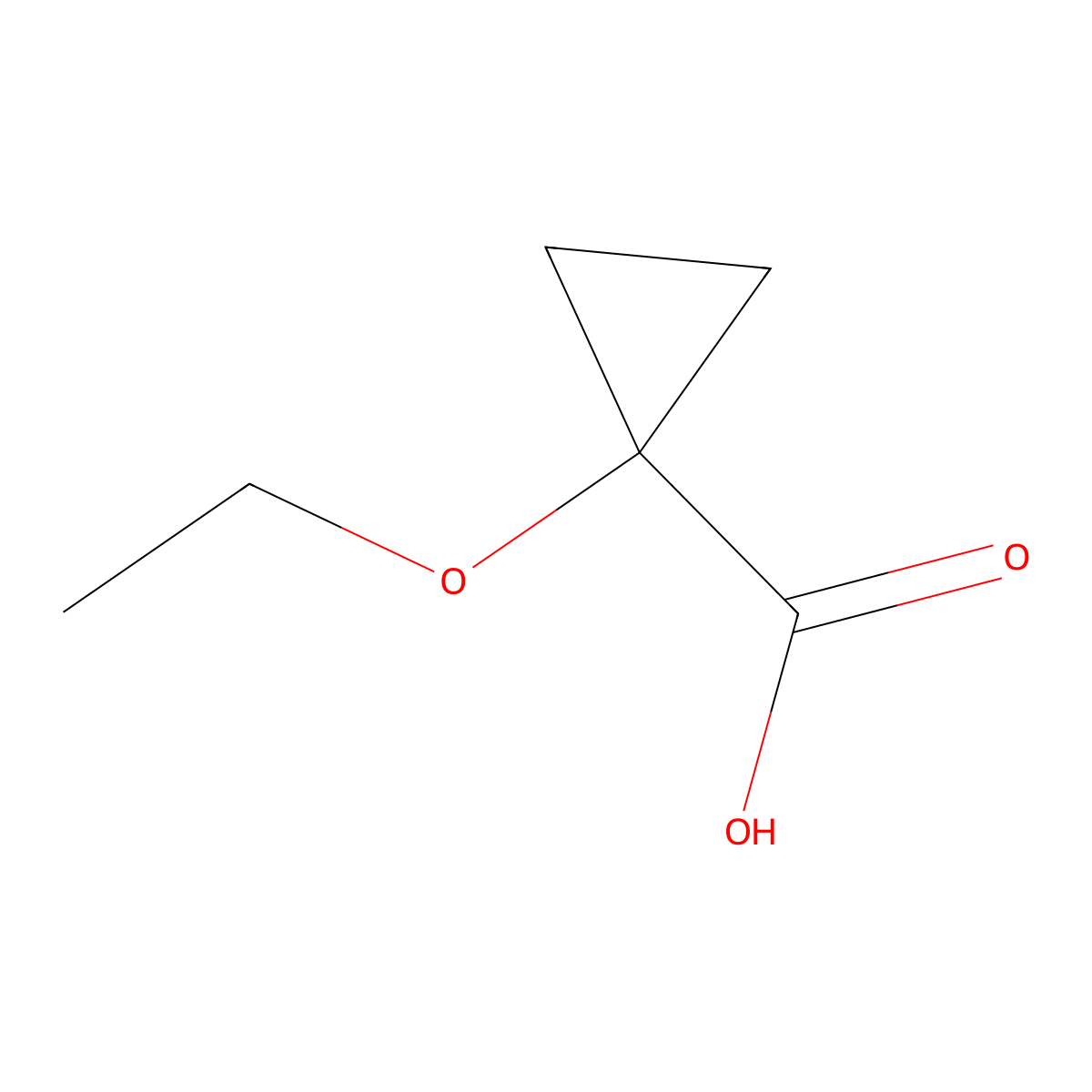 1-Ethoxycyclopropane-1-carboxylic acid molecular structure, CAS 128732-53-6