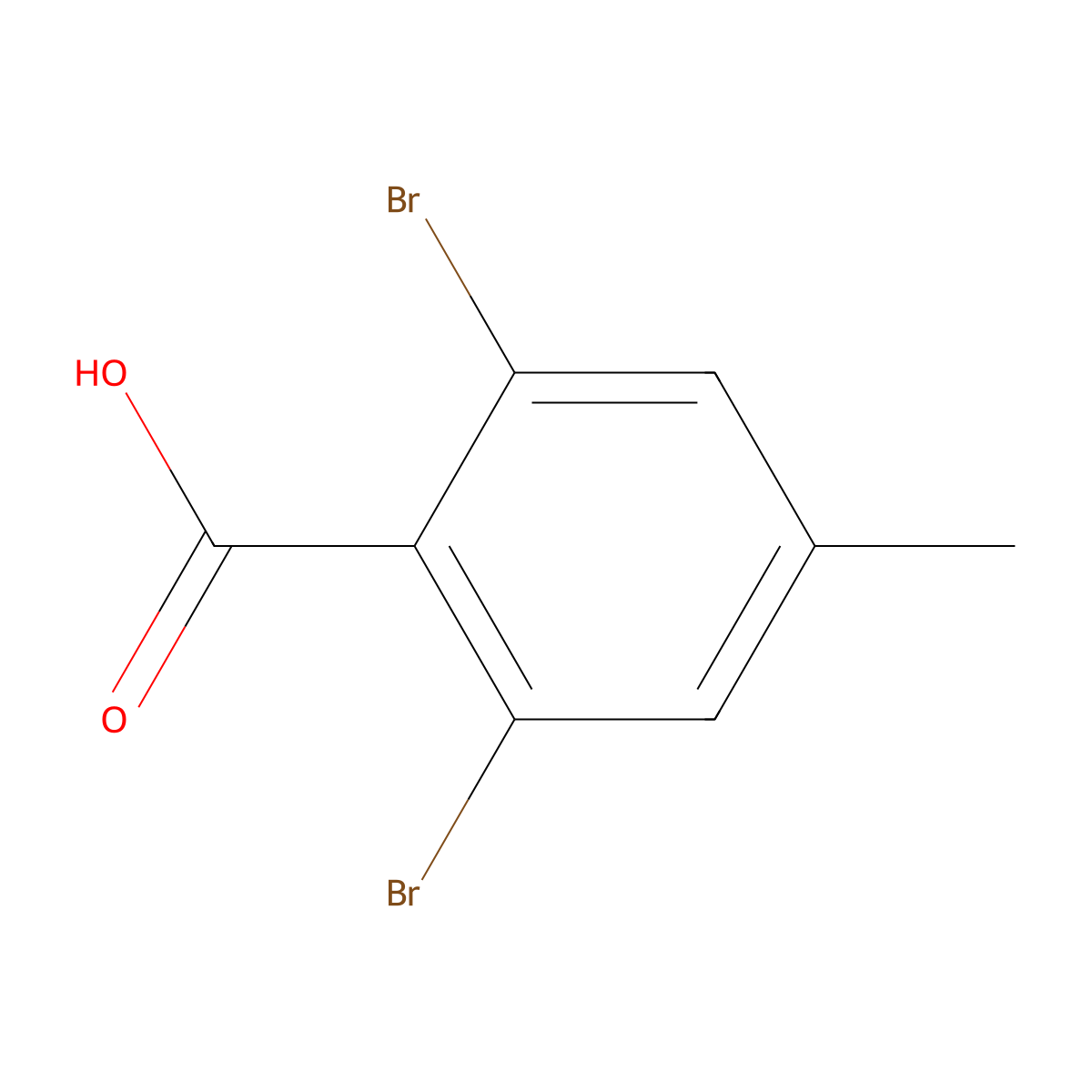 2,6-Dibromo-4-methylbenzoic acid molecular structure, CAS 128733-74-4