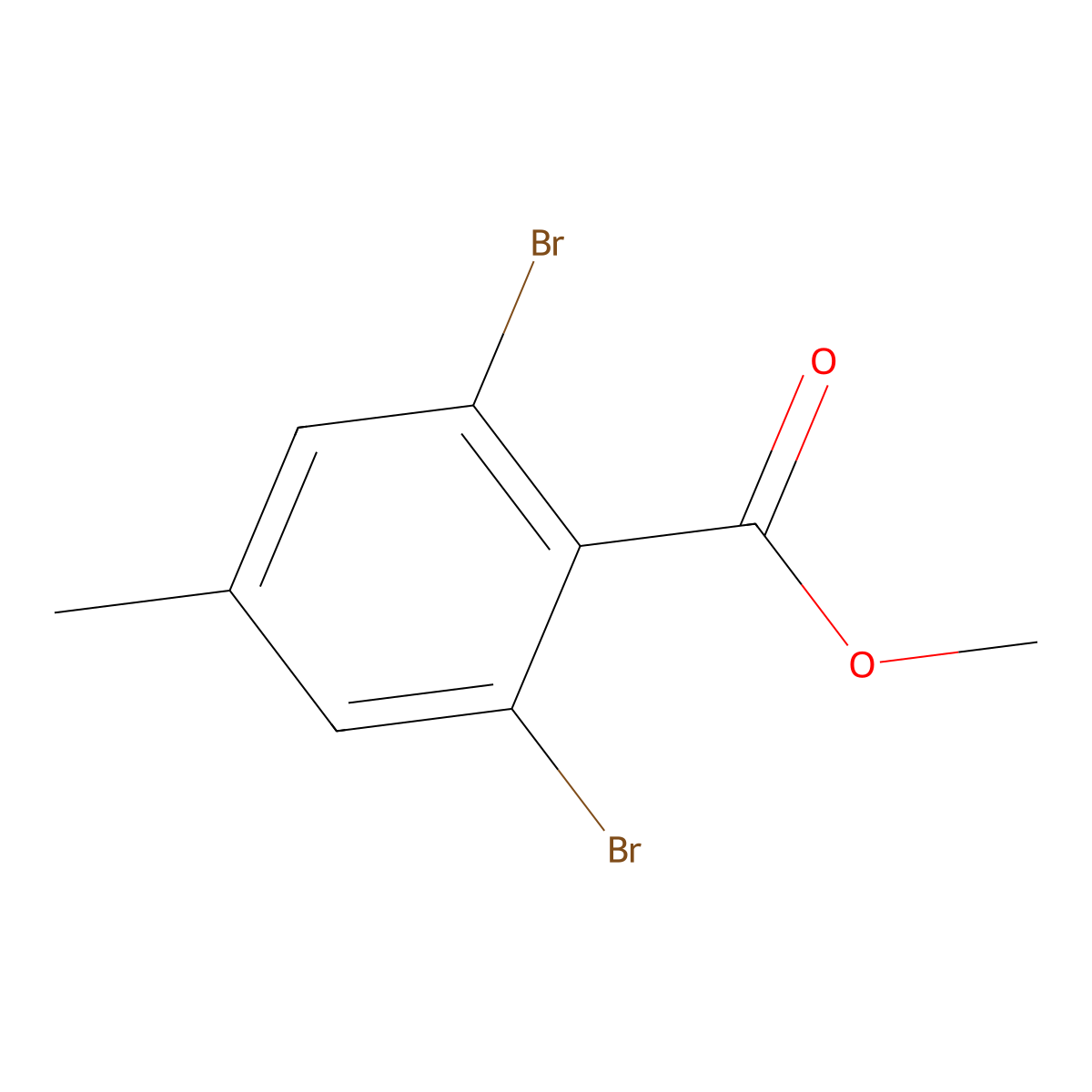 Methyl 2,6-dibromo-4-methylbenzoate molecular structure, CAS 128733-75-5