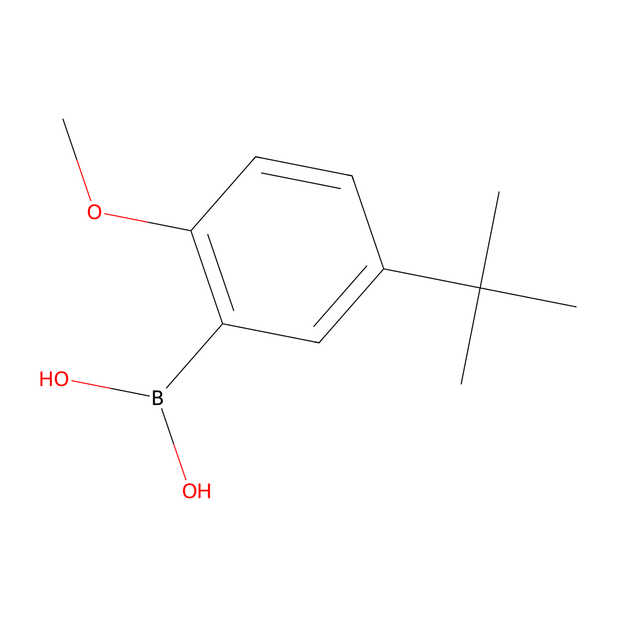 5-(tert-Butyl)-2-methoxybenzeneboronic acid molecular structure, CAS 128733-85-7