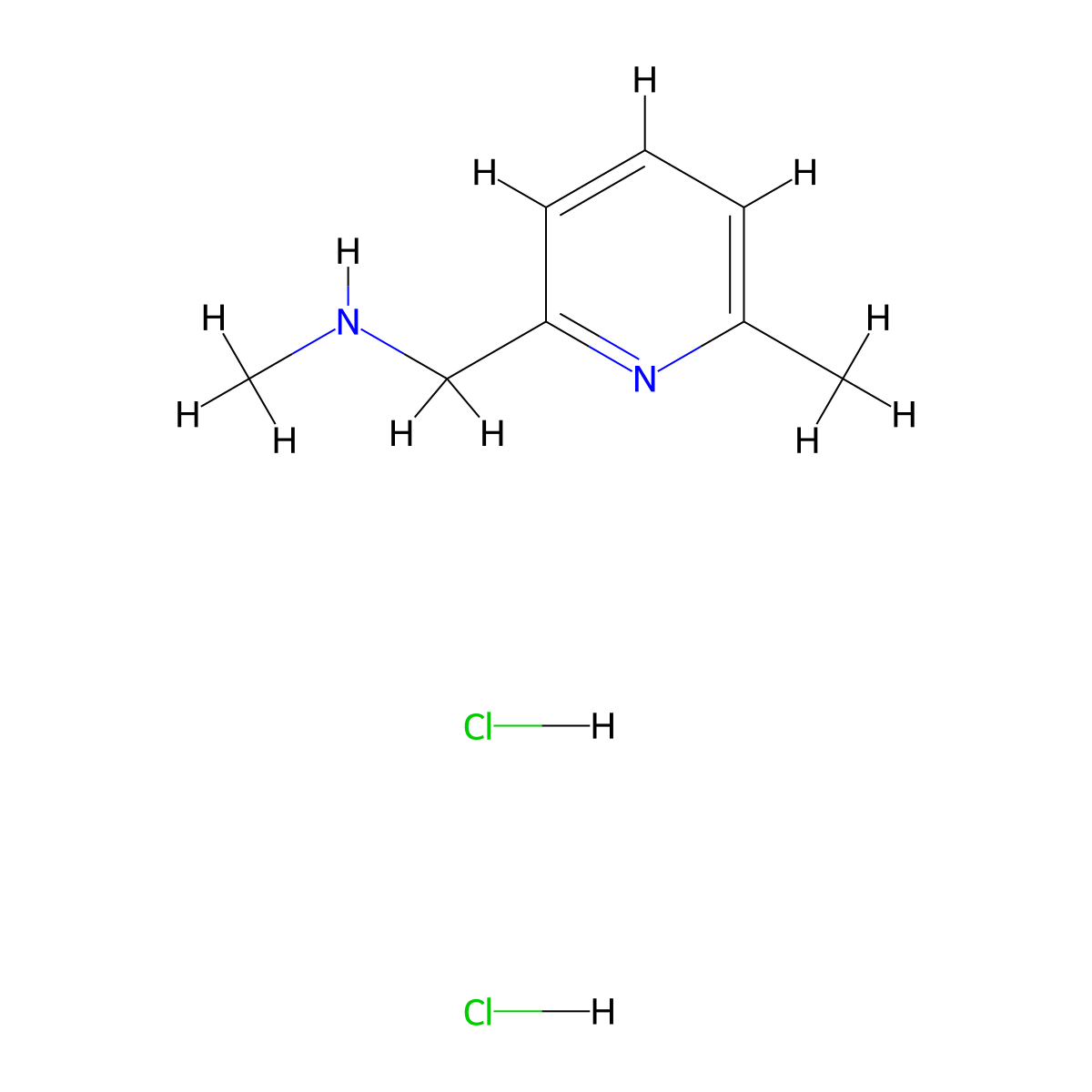 Methyl[(6-methylpyridin-2-yl)methyl]amine dihydrochloride molecular structure, CAS 128739-14-0