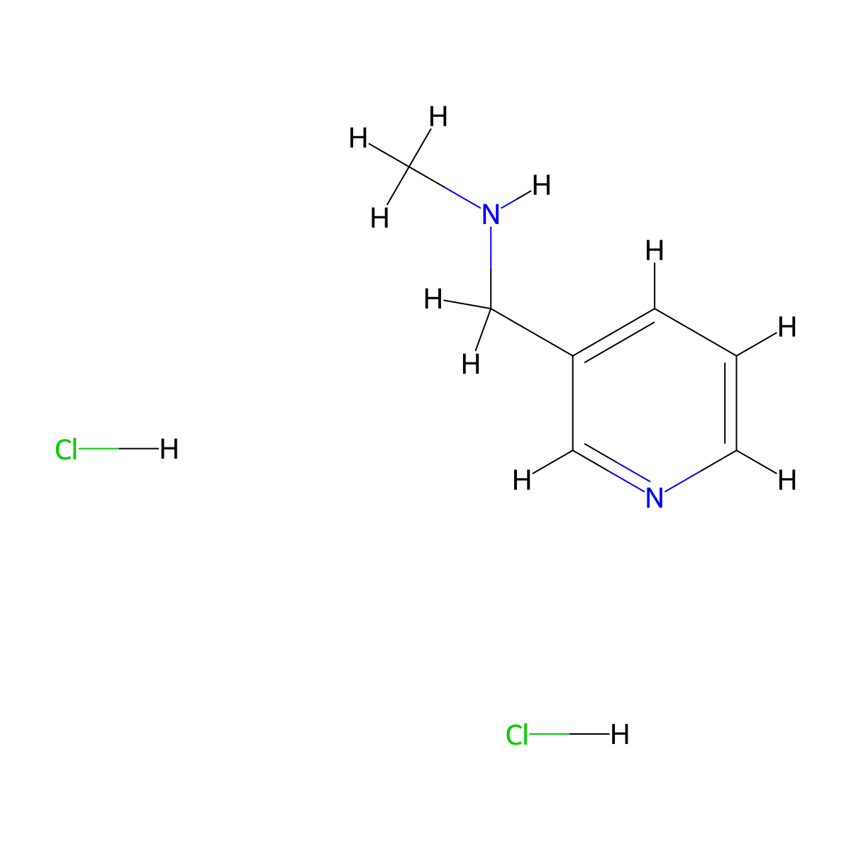 Methylpyridin-3-ylmethylamine dihydrochloride molecular structure, CAS 128739-15-1