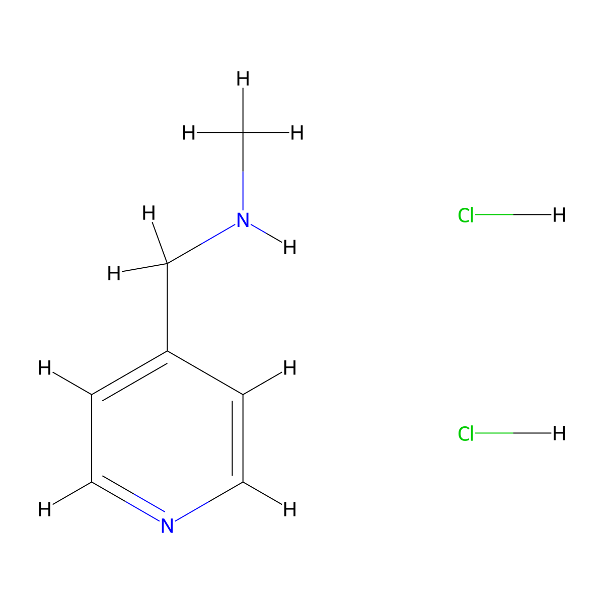 N-Methyl-N-(4-pyridylmethyl)amine dihydrochloride molecular structure, CAS 128739-16-2