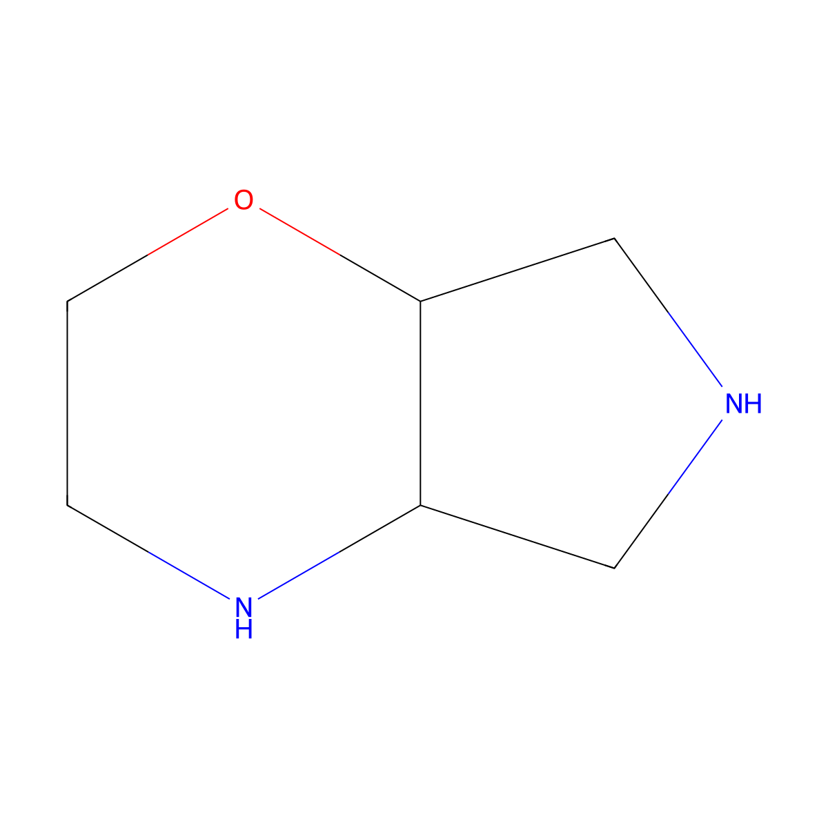 Octahydropyrrolo[3,4-b][1,4]oxazine molecular structure, CAS 128740-00-1
