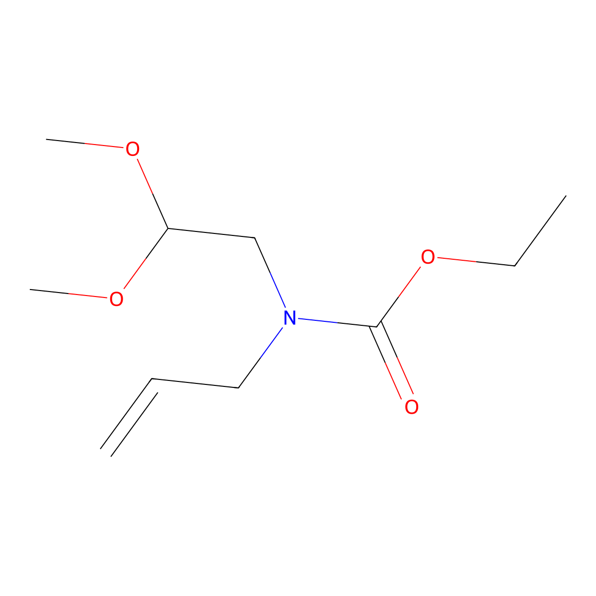 Ethyl allyl(2,2-dimethoxyethyl)carbamate molecular structure, CAS 128740-02-3