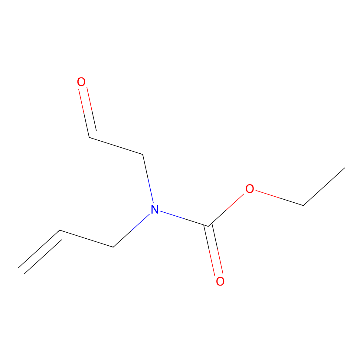 Ethyl allyl(2-oxoethyl)carbamate molecular structure, CAS 128740-03-4