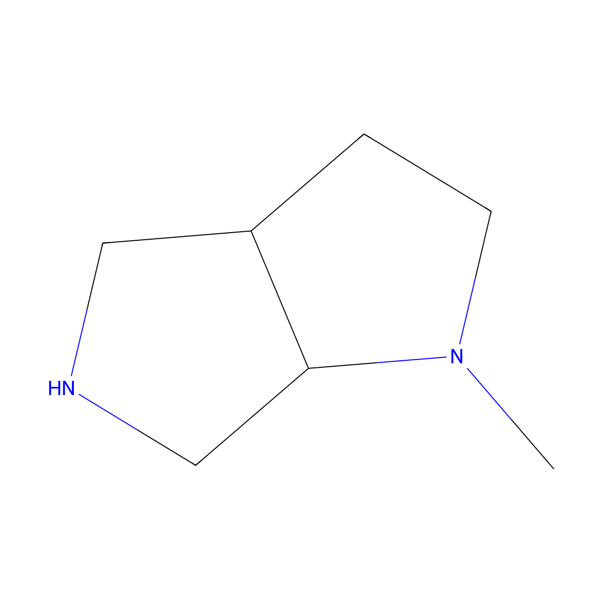 1-Methyloctahydropyrrolo[3,4-B]pyrrole molecular structure, CAS 128740-09-0