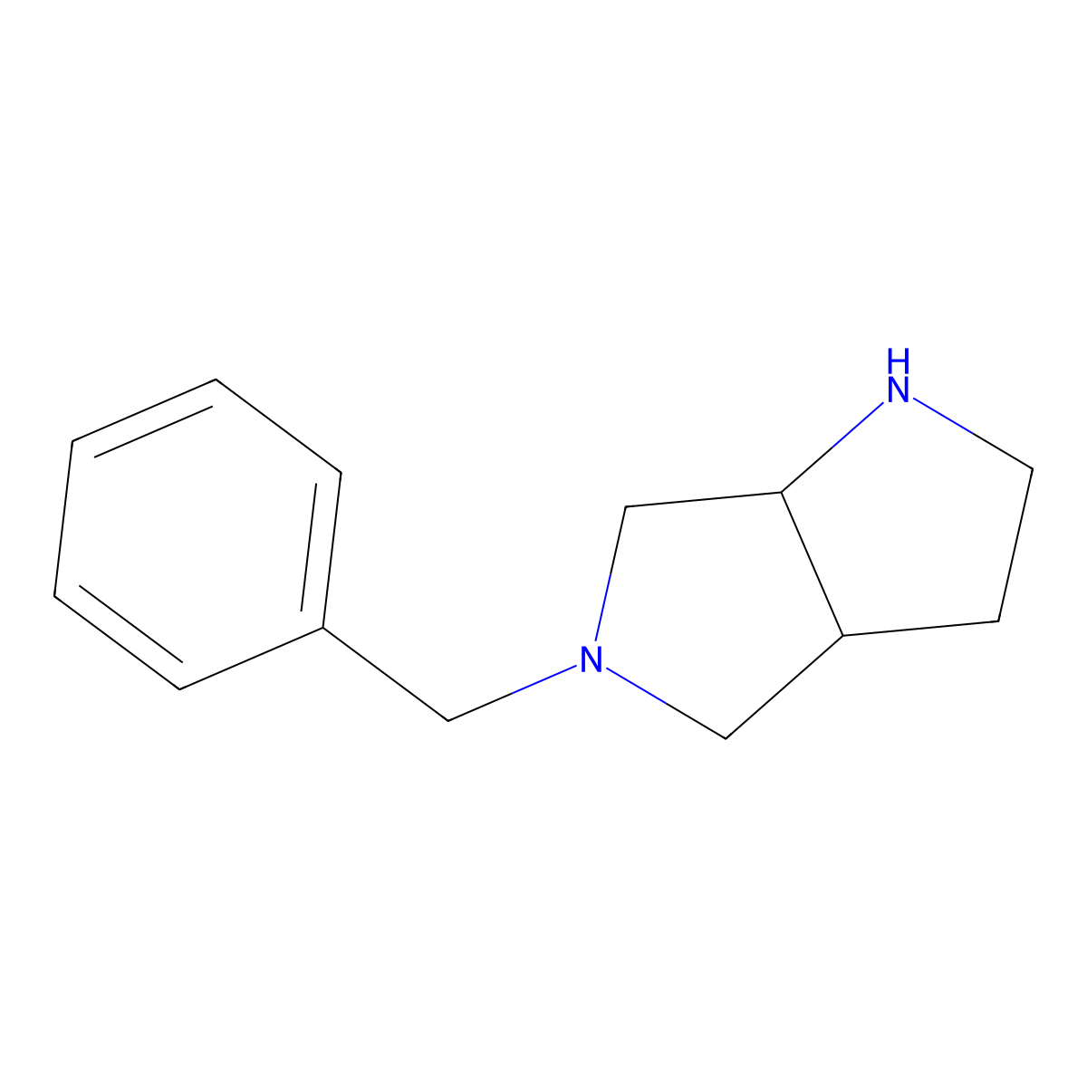 5-Benzyl-octahydro-pyrrolo[3,4-b]pyrrole molecular structure, CAS 128740-12-5