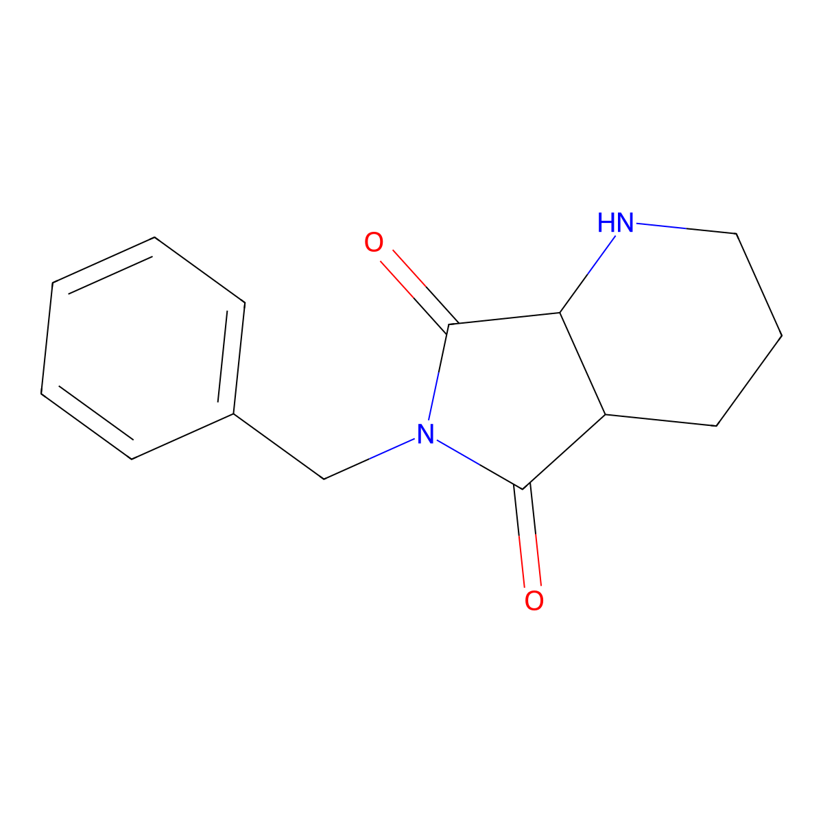 Tetrahydro-6-(phenylmethyl)-1H-pyrrolo(3,4-b)pyridine-5,7(2H,6H)-dione molecular structure, CAS 128740-13-6