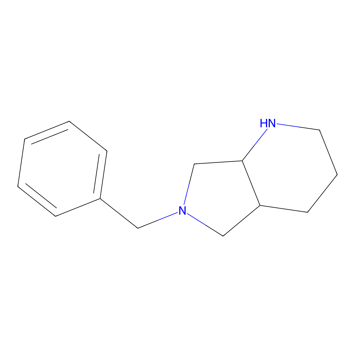 6-Benzyloctahydro-1H-pyrrolo[3,4-b]pyridine molecular structure, CAS 128740-14-7