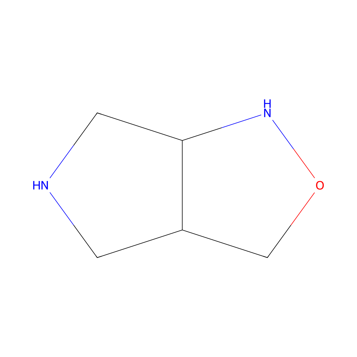 hexahydro-1H-pyrrolo[3,4-c]isoxazole molecular structure, CAS 128740-33-0
