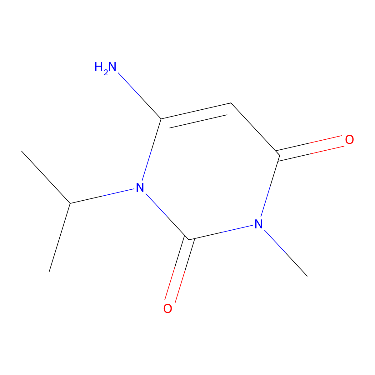 6-amino-1-isopropyl-3-methylpyrimidine-2,4(1H,3H)-dione molecular structure, CAS 128751-17-7