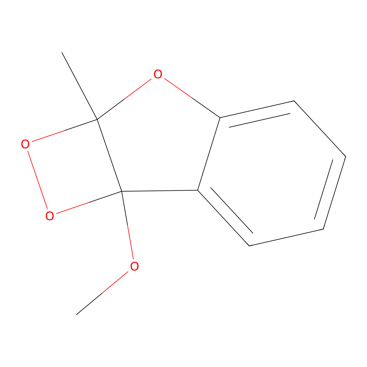 2a,7b-Dihydro-7b-methoxy-2a-methyl-1,2-dioxeto (3,4-b)benzofuran molecular structure, CAS 128753-82-2