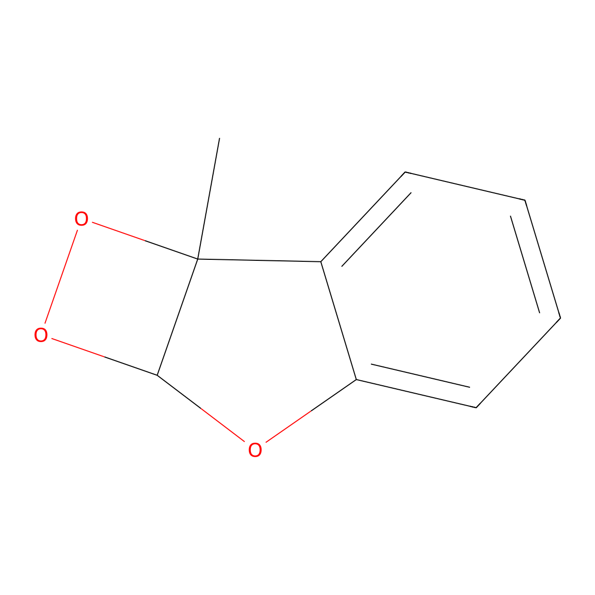 2a,7b-Dihydro-7b-methyl-1,2-dioxeto(3,4-b)benzofuran molecular structure, CAS 128753-83-3