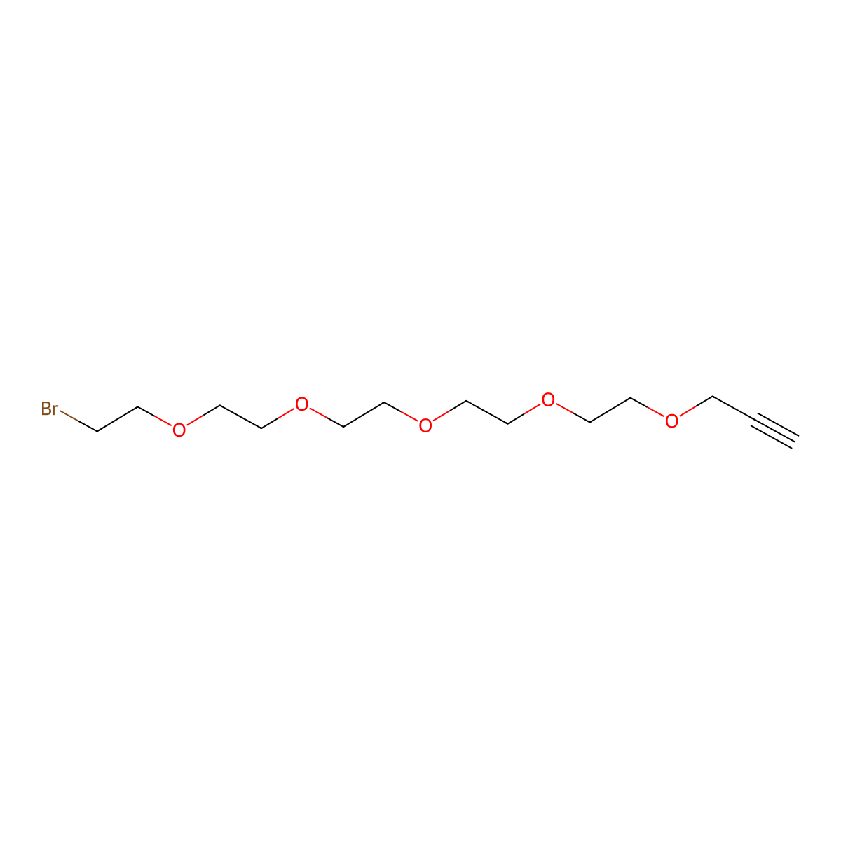 Propargyl-PEG5-Br molecular structure, CAS 1287660-83-6