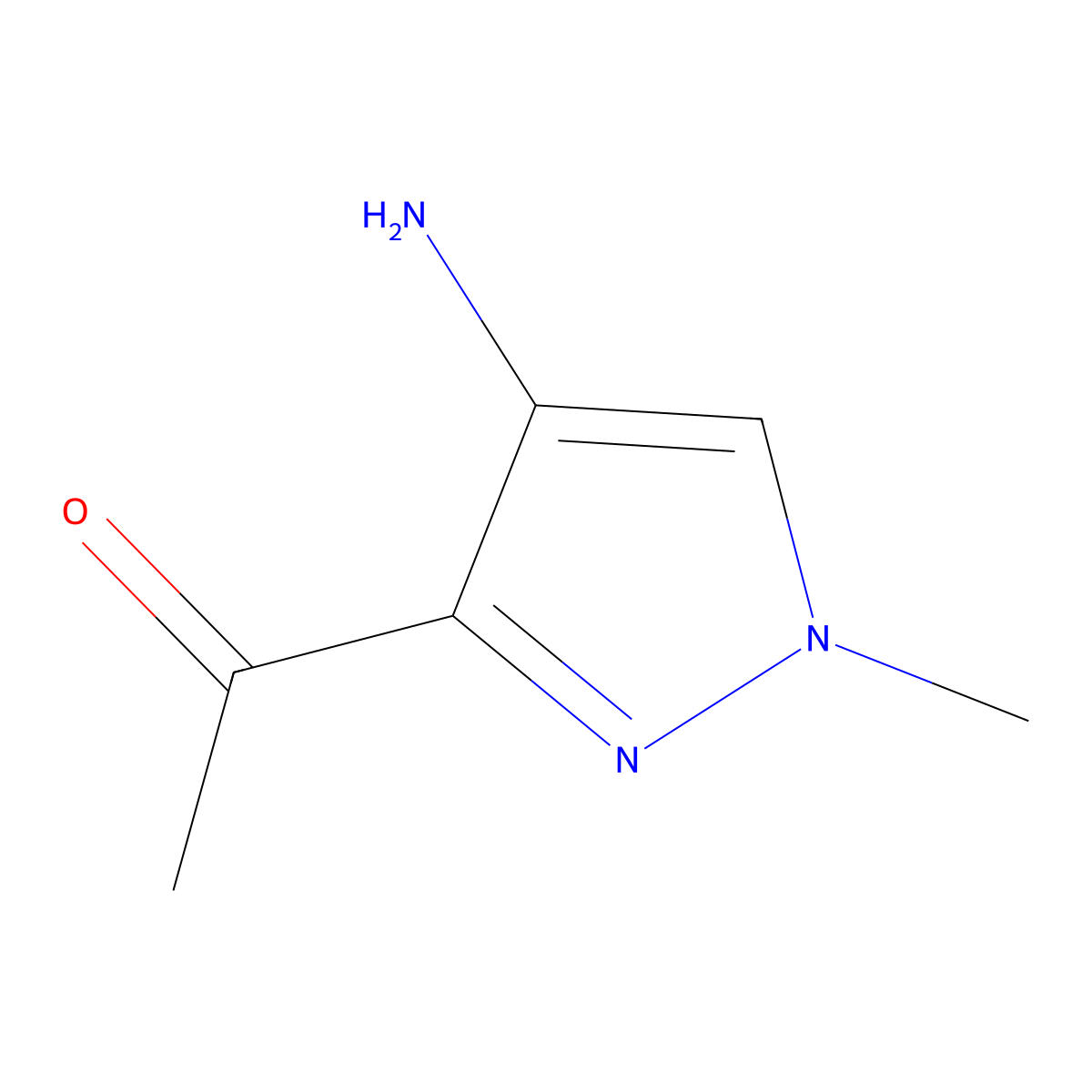 1-(4-Amino-1-methyl-1H-pyrazol-3-yl)ethanone molecular structure, CAS 1287670-54-5
