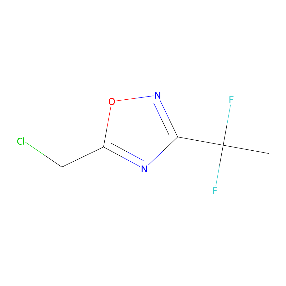 5-(Chloromethyl)-3-(1,1-difluoroethyl)-1,2,4-oxadiazole molecular structure, CAS 1287685-82-8