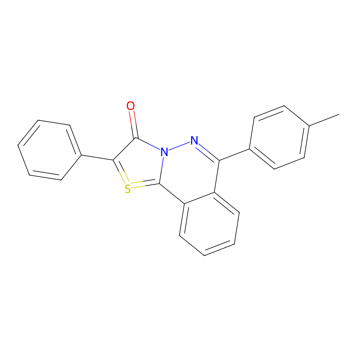 6-(4-Methylphenyl)-2-phenyl[1,3]thiazolo[2,3-a]phthalazin-4-ium-3-olate molecular structure, CAS 1287692-67-4