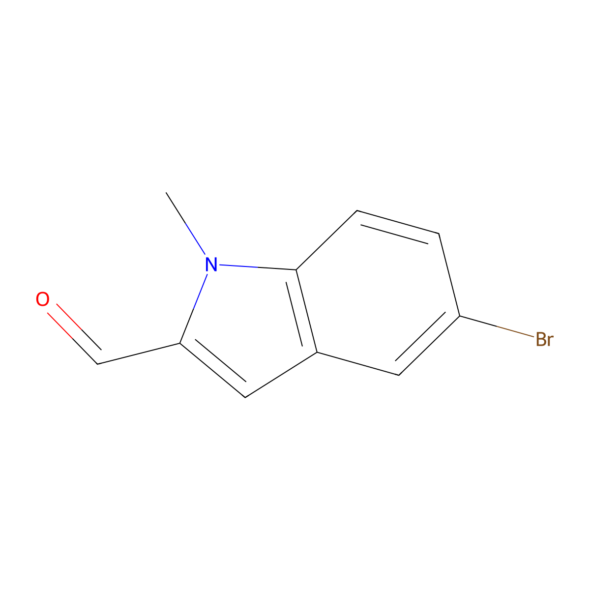 5-bromo-1-methyl-1H-indole-2-carbaldehyde molecular structure, CAS 1287693-76-8
