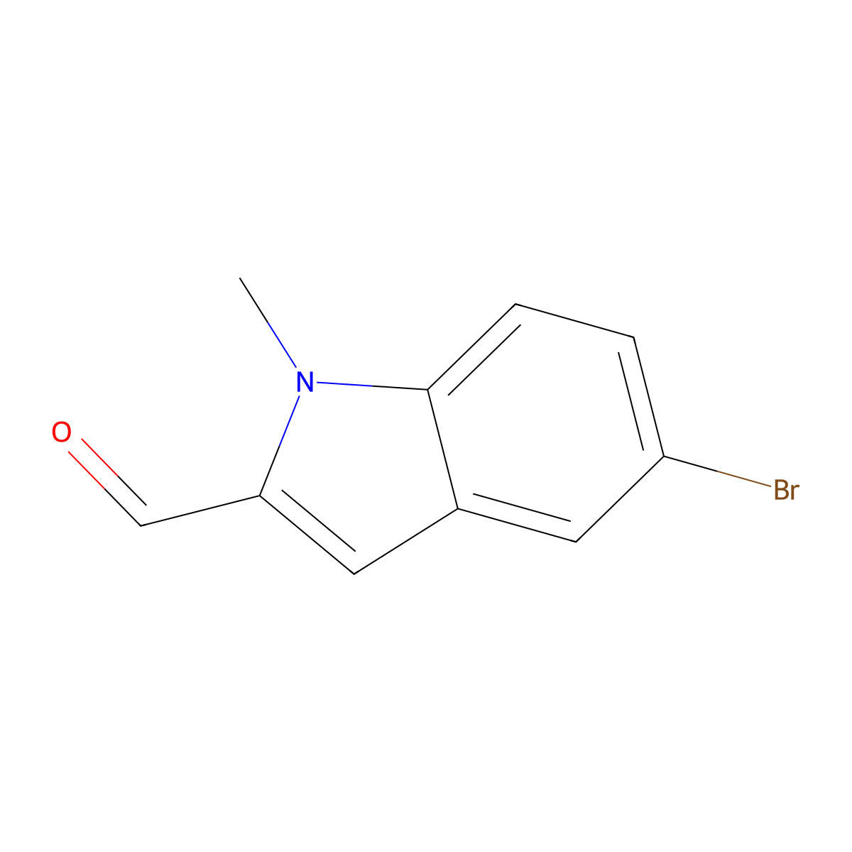 5-bromo-1-methyl-1H-indole-2-carbaldehyde molecular structure, CAS 1287693-76-8