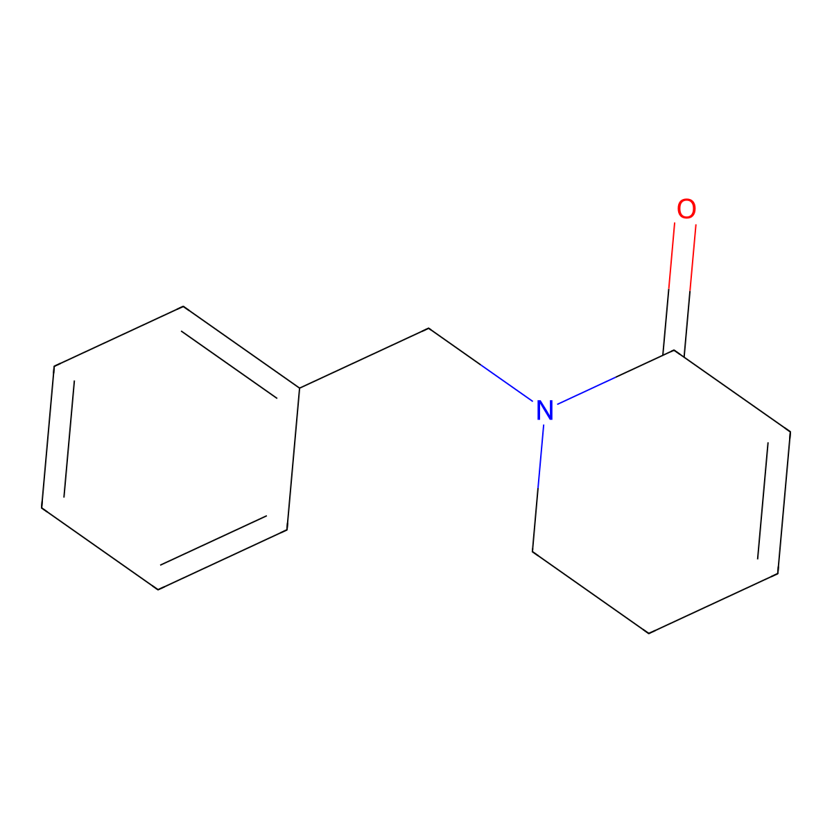 1-Benzyl-5,6-dihydropyridin-2(1H)-one molecular structure, CAS 128773-72-8
