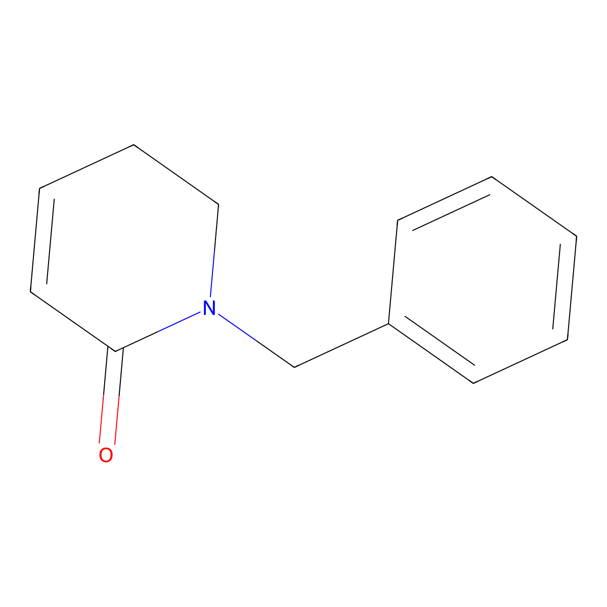 1-Benzyl-5,6-dihydropyridin-2(1H)-one molecular structure, CAS 128773-72-8