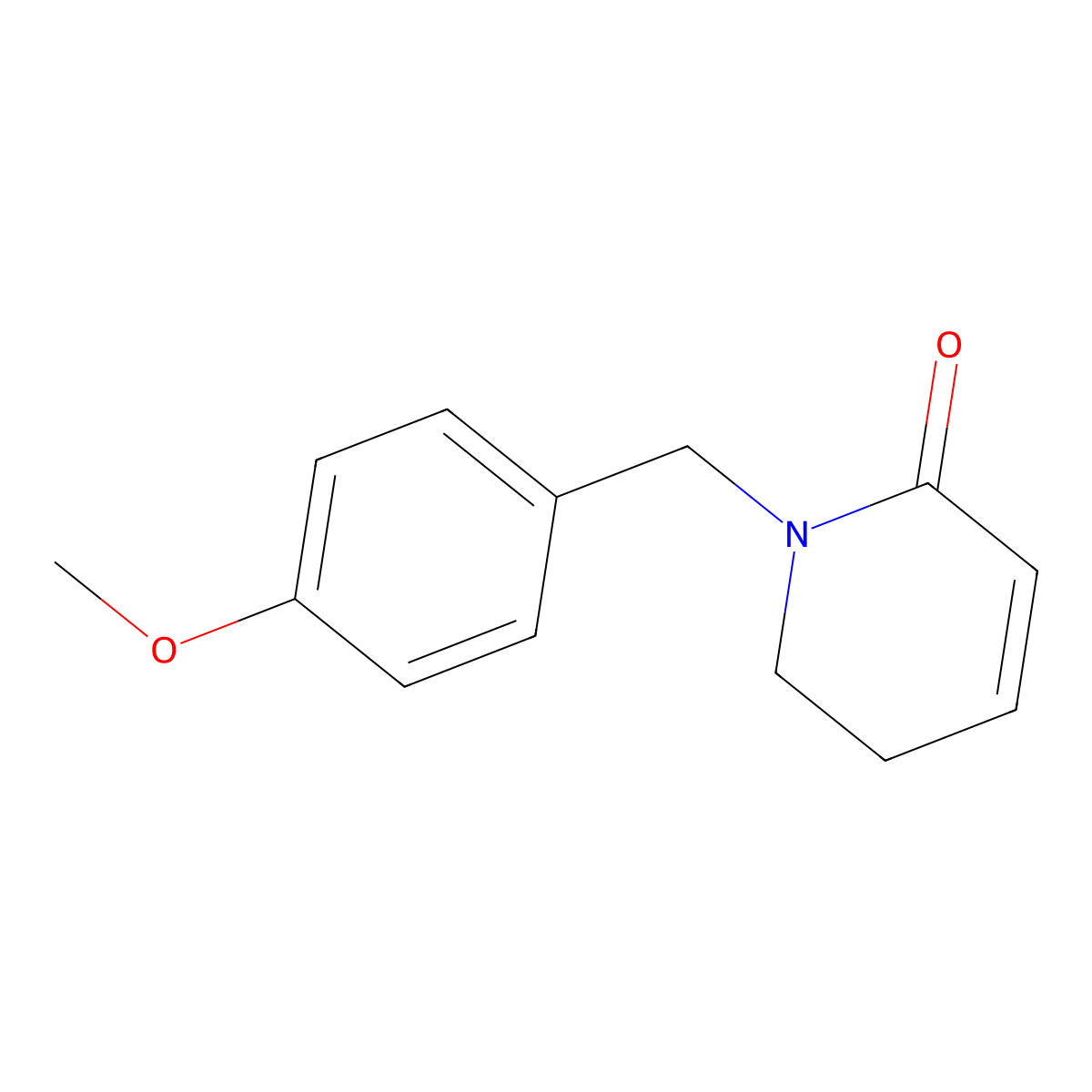 1-(4-Methoxybenzyl)-5,6-dihydropyridin-2(1H)-one molecular structure, CAS 128773-74-0