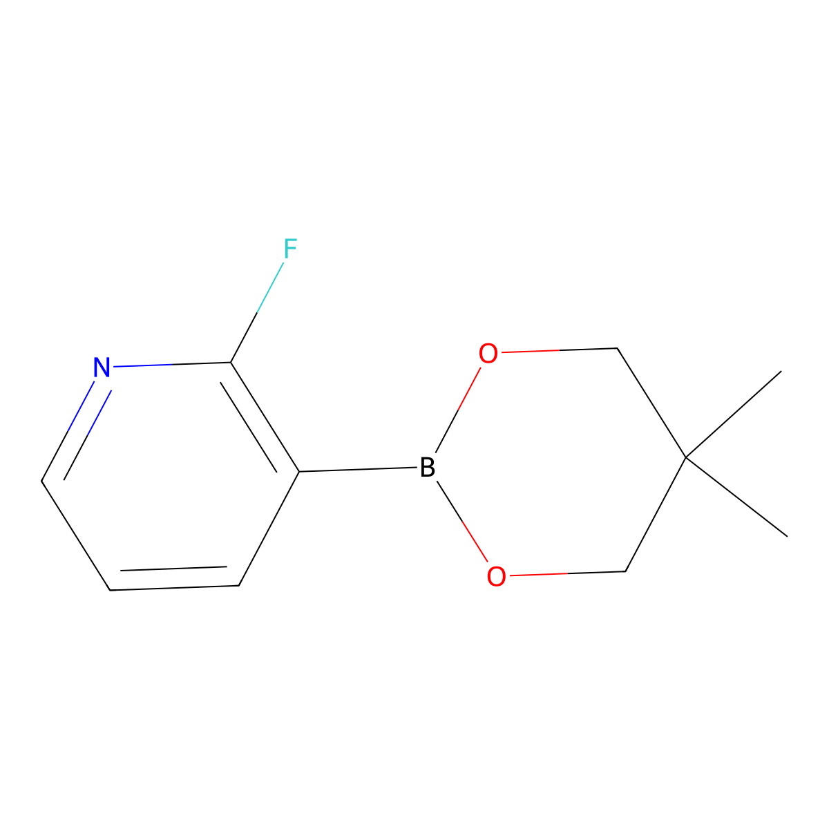 3-(5,5-Dimethyl-1,3,2-dioxaborinan-2-yl)-2-fluoropyridine molecular structure, CAS 1287752-87-7
