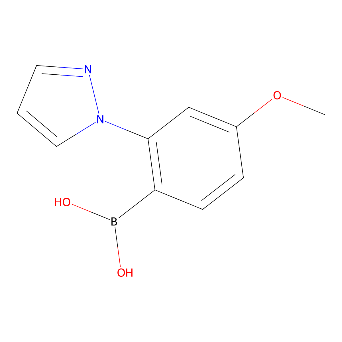 [4-Methoxy-2-(1H-pyrazol-1-yl)phenyl]boronic acid molecular structure, CAS 1287753-34-7
