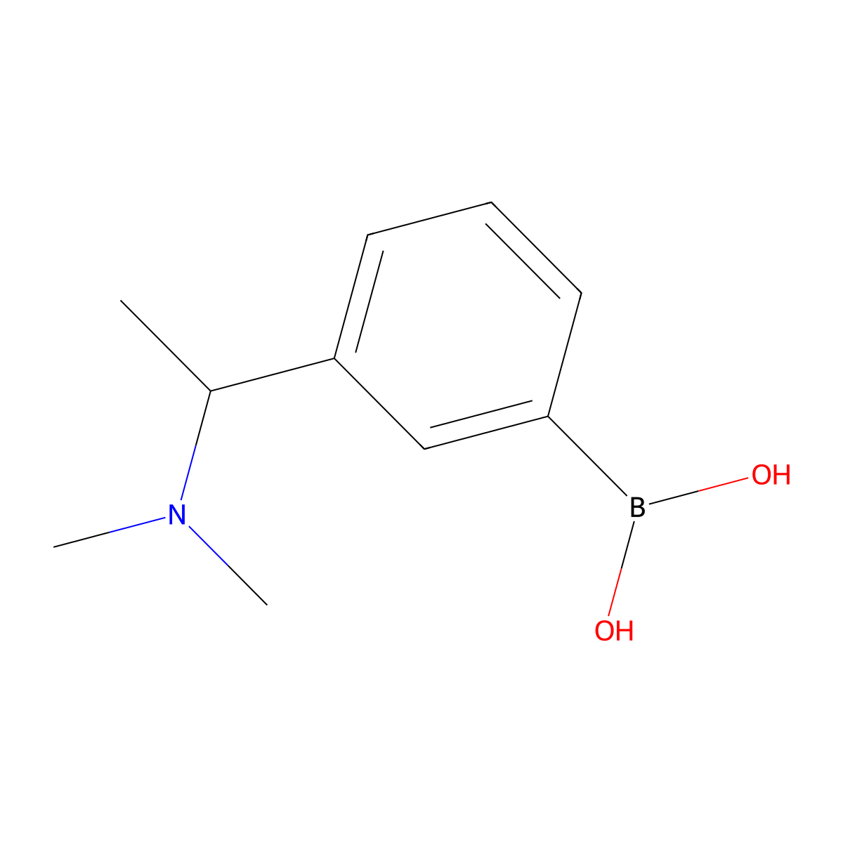 {3-[1-(Dimethylamino)ethyl]phenyl}boronic acid molecular structure, CAS 1287753-36-9
