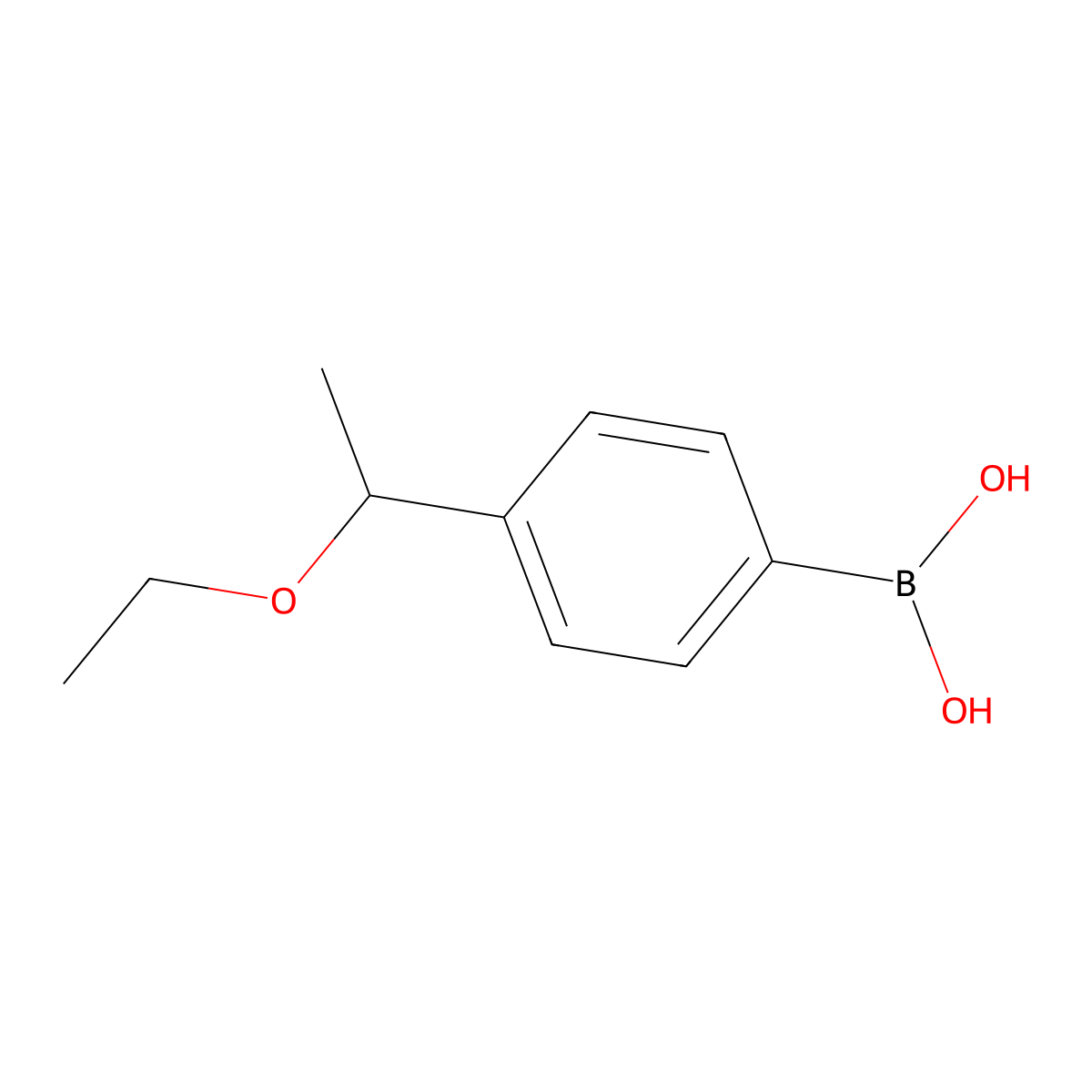 [4-(1-Ethoxyethyl)phenyl]boronic acid molecular structure, CAS 1287753-39-2