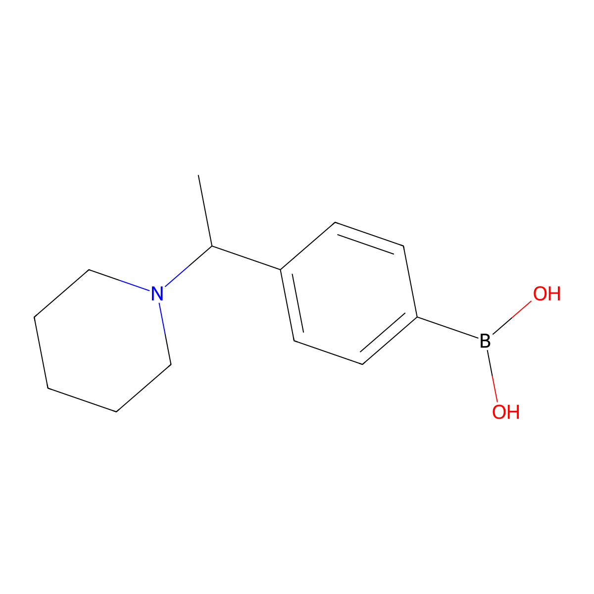 (4-[1-(1-Piperidinyl)Ethyl]Phenyl)Boronic Acid molecular structure, CAS 1287753-40-5