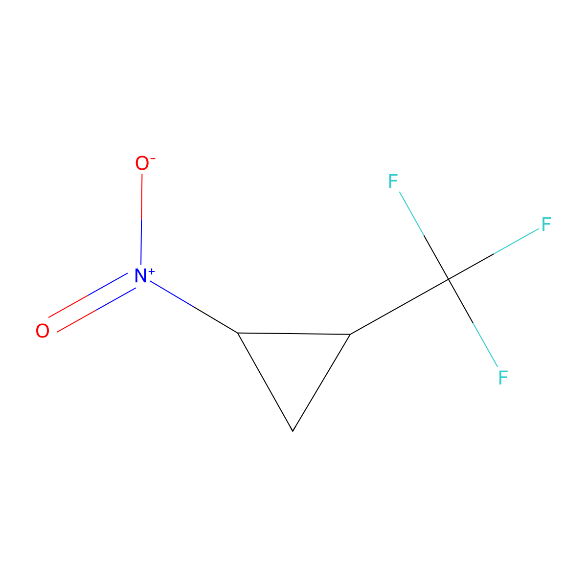 1-Nitro-2-(trifluoromethyl)cyclopropane, trans molecular structure, CAS 1287760-03-5